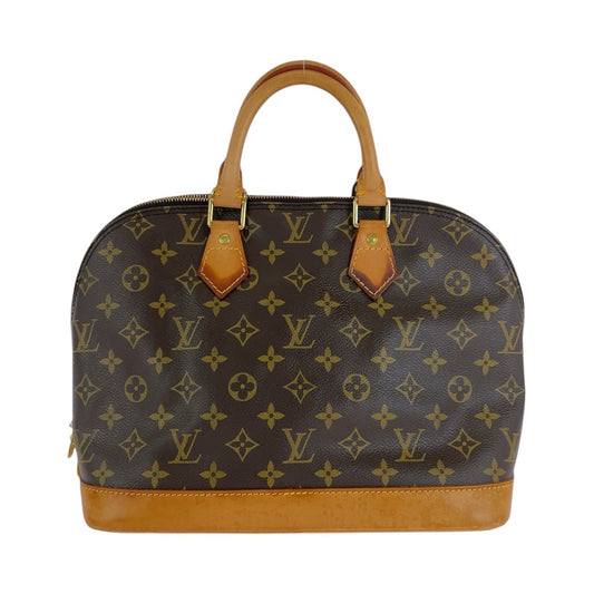 14490
LOUIS VUITTON ルイヴィトン モノグラム アルマPM ブラウン ゴールド金具 PVC / レザー M51130 ハンドバッグ  レディース ABP39