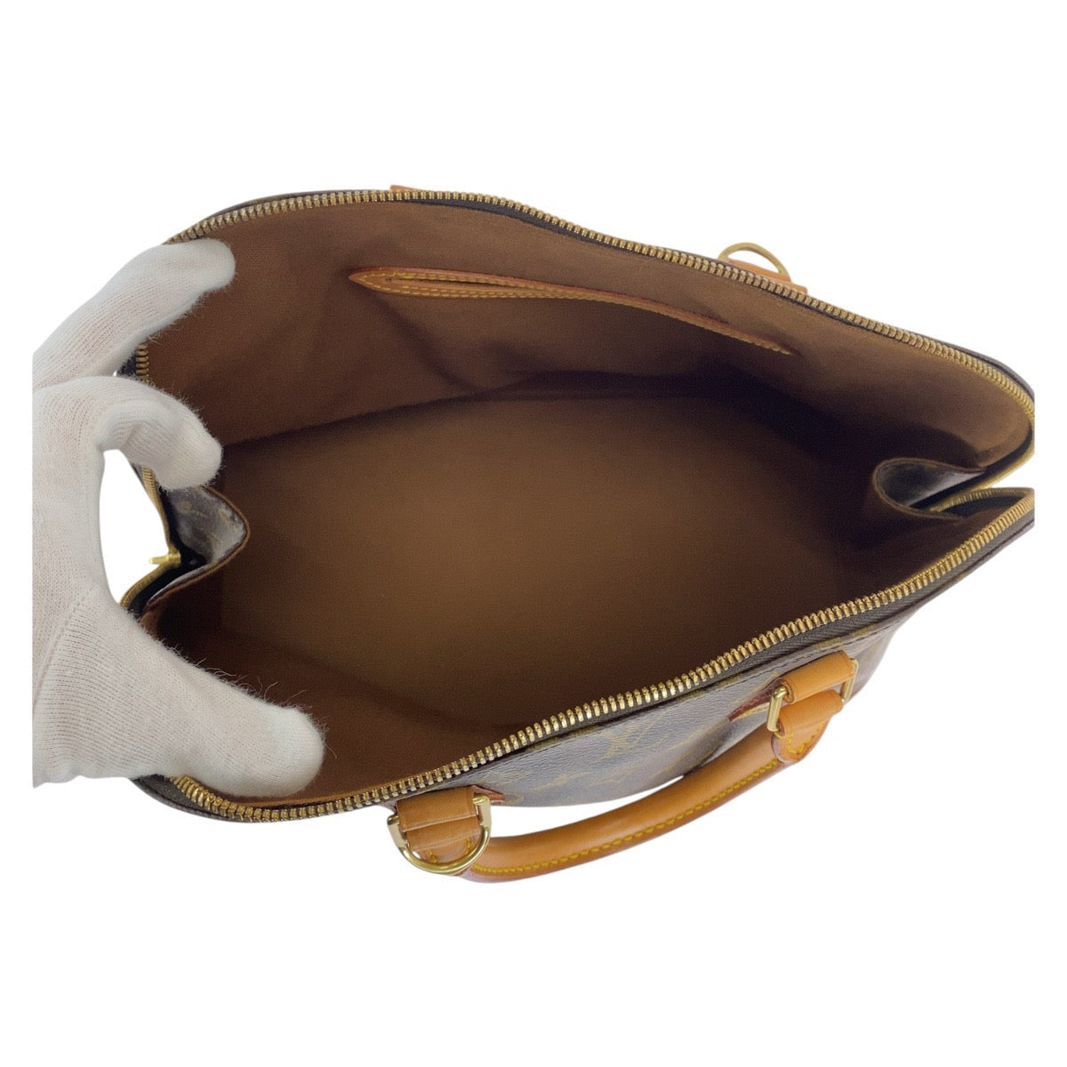 14490
LOUIS VUITTON ルイヴィトン モノグラム アルマPM ブラウン ゴールド金具 PVC / レザー M51130 ハンドバッグ  レディース ABP39