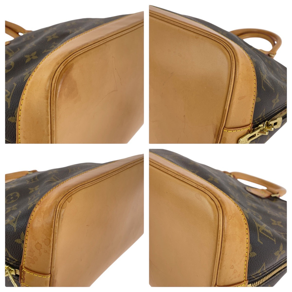 14490
LOUIS VUITTON ルイヴィトン モノグラム アルマPM ブラウン ゴールド金具 PVC / レザー M51130 ハンドバッグ  レディース ABP39