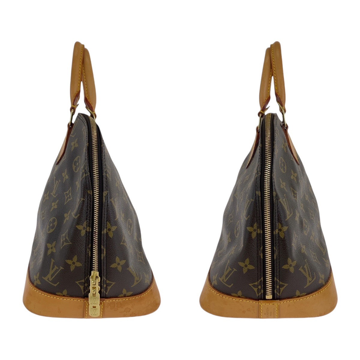 14490
LOUIS VUITTON ルイヴィトン モノグラム アルマPM ブラウン ゴールド金具 PVC / レザー M51130 ハンドバッグ  レディース ABP39