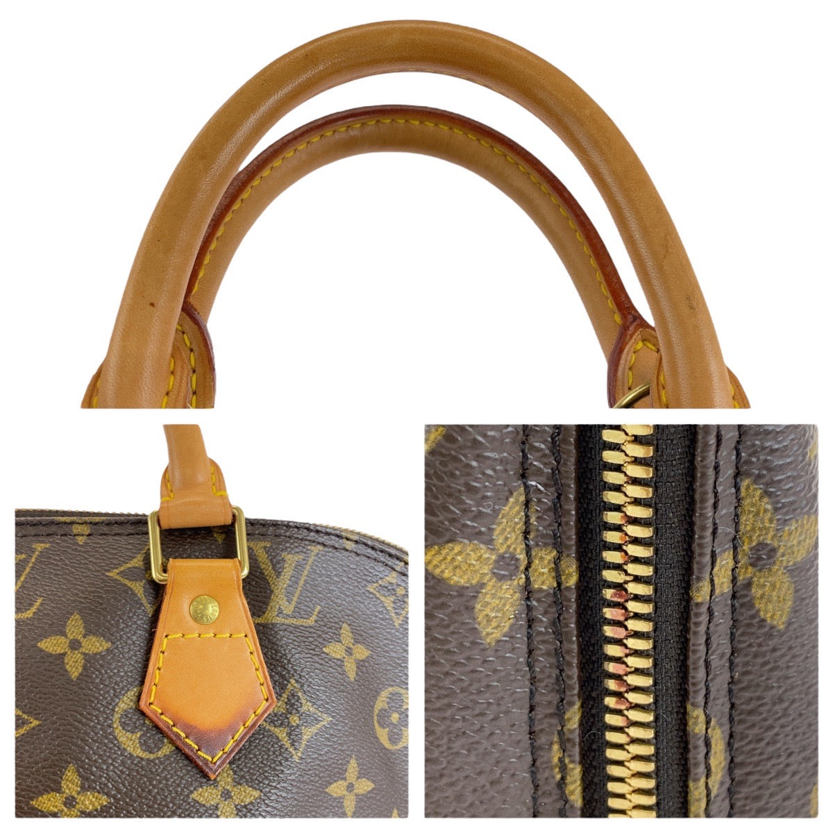 14490
LOUIS VUITTON ルイヴィトン モノグラム アルマPM ブラウン ゴールド金具 PVC / レザー M51130 ハンドバッグ  レディース ABP39