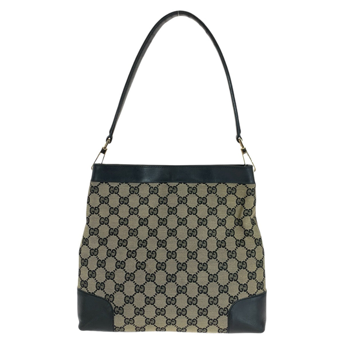 GUCCI グッチ ブラック 黒 ゴールド金具 GGキャンバス / レザー 001 4231 2123 ショルダーバッグ  レディース