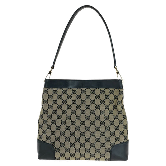 GUCCI グッチ ブラック 黒 ゴールド金具 GGキャンバス / レザー 001 4231 2123 ショルダーバッグ  レディース
