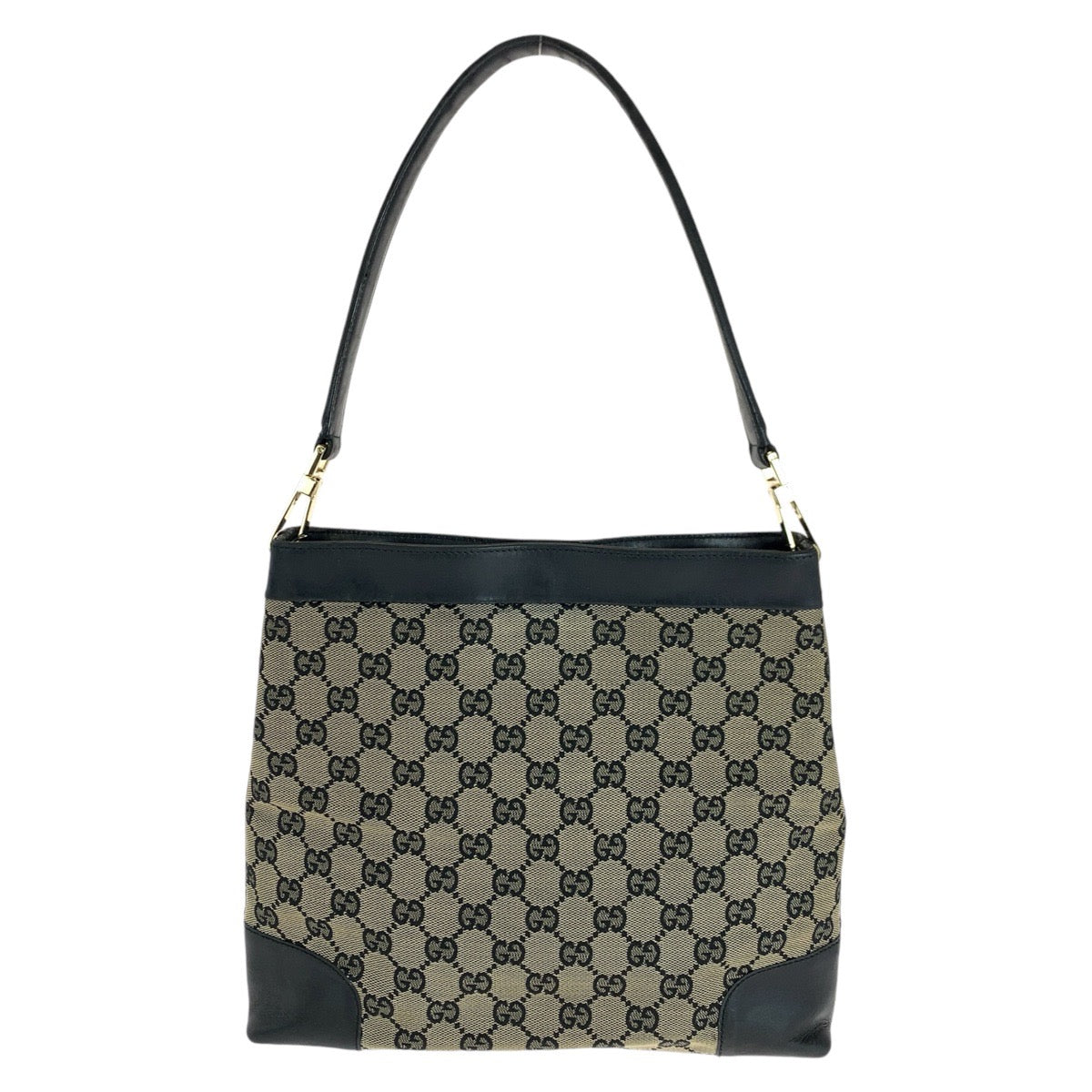GUCCI グッチ ブラック 黒 ゴールド金具 GGキャンバス / レザー 001 4231 2123 ショルダーバッグ  レディース