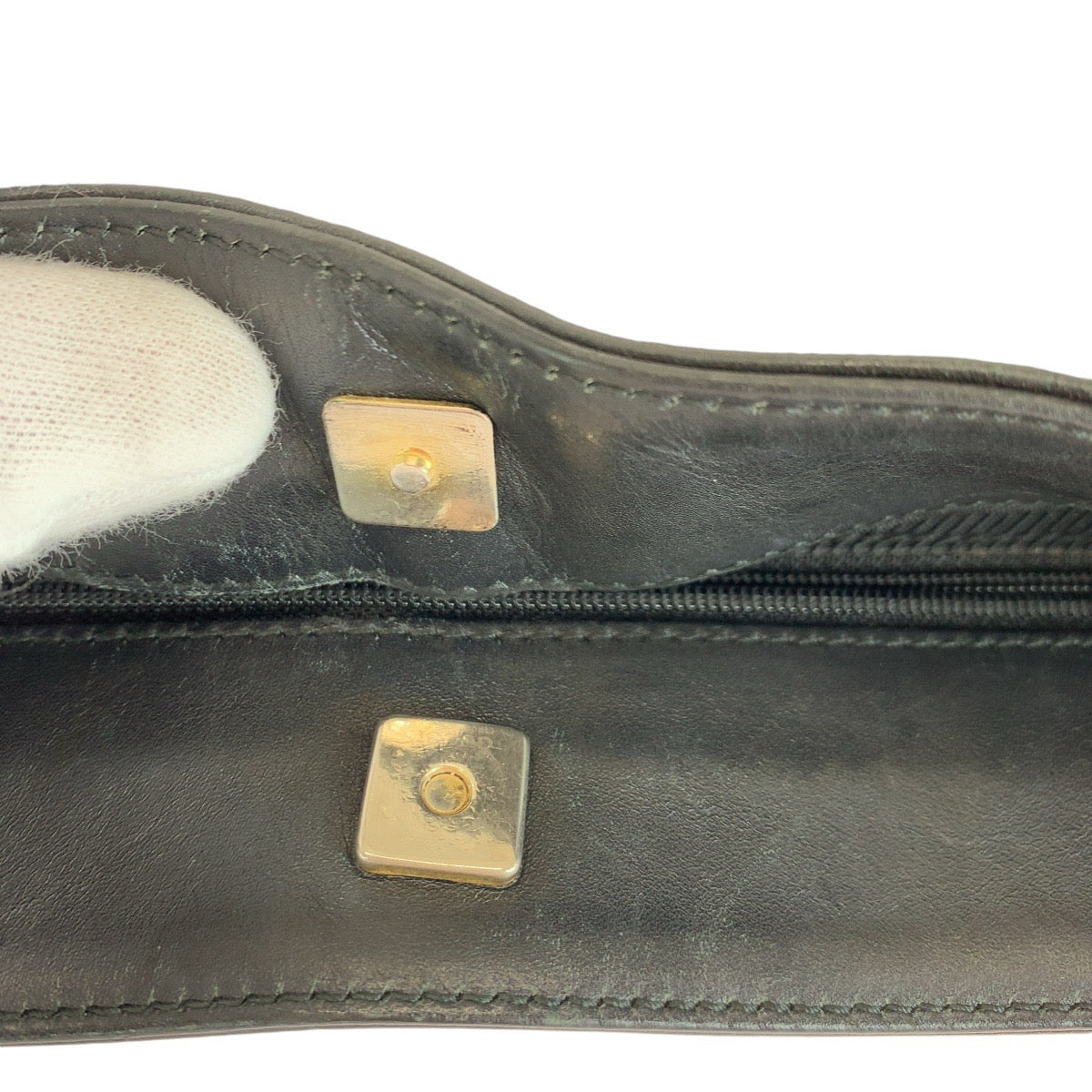 GUCCI グッチ ブラック 黒 ゴールド金具 GGキャンバス / レザー 001 4231 2123 ショルダーバッグ  レディース