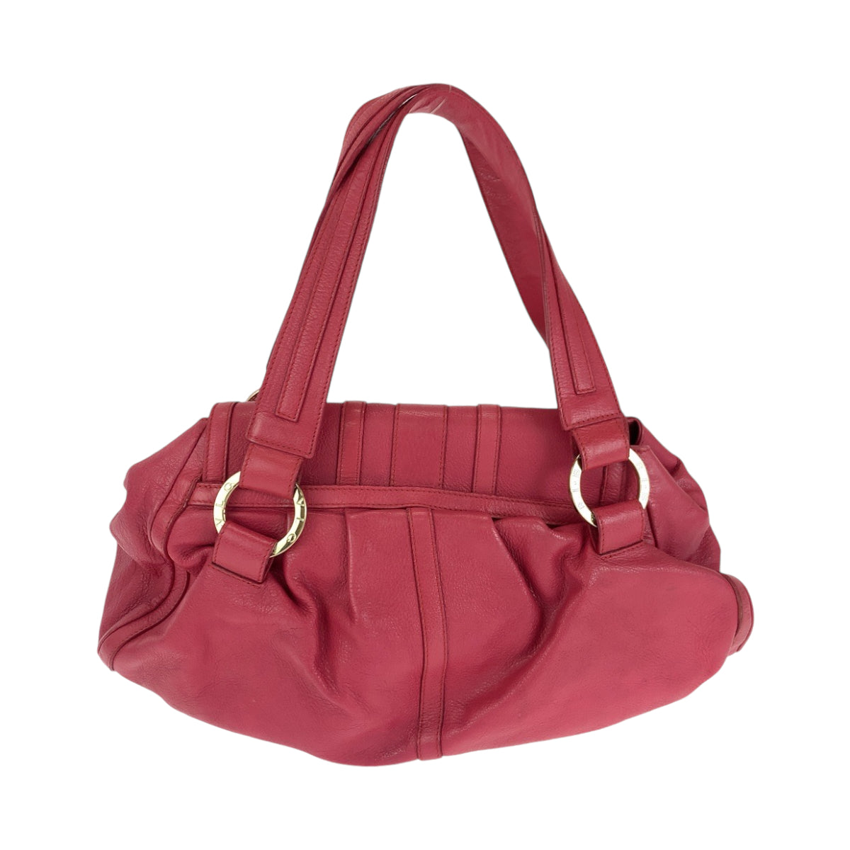 14494
BVLGARI ブルガリ シャキーラ ピンク ゴールド金具 レザー ハンドバッグ ショルダーバッグ  レディース