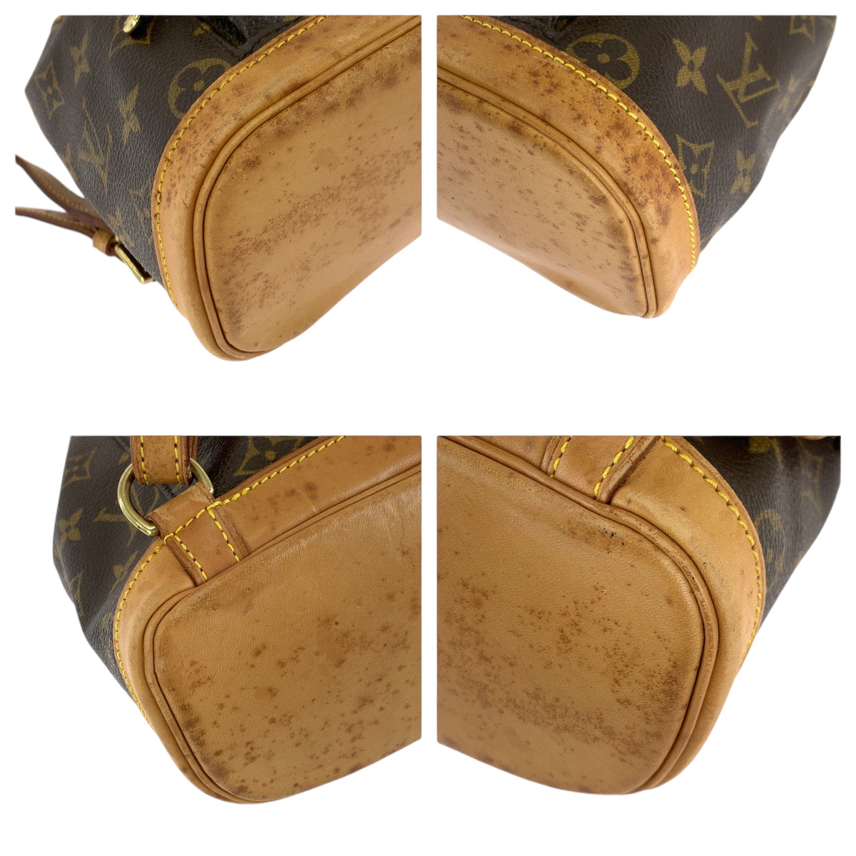 13987
LOUIS VUITTON ルイヴィトン モノグラム ミニモンスリ ブラウン ゴールド金具 PVC M51137 リュックサック バックパック  レディース