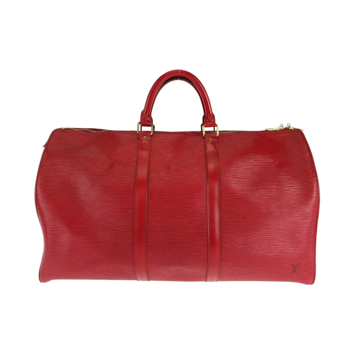 14497
LOUIS VUITTON ルイヴィトン エピ キーポル50 男女兼用 レッド ゴールド金具 エピレザー M42967 ボストンバッグ ハンドバッグ  レディース