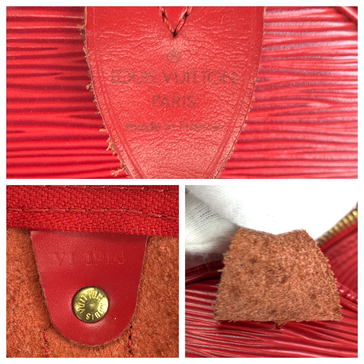 14497
LOUIS VUITTON ルイヴィトン エピ キーポル50 男女兼用 レッド ゴールド金具 エピレザー M42967 ボストンバッグ ハンドバッグ  レディース