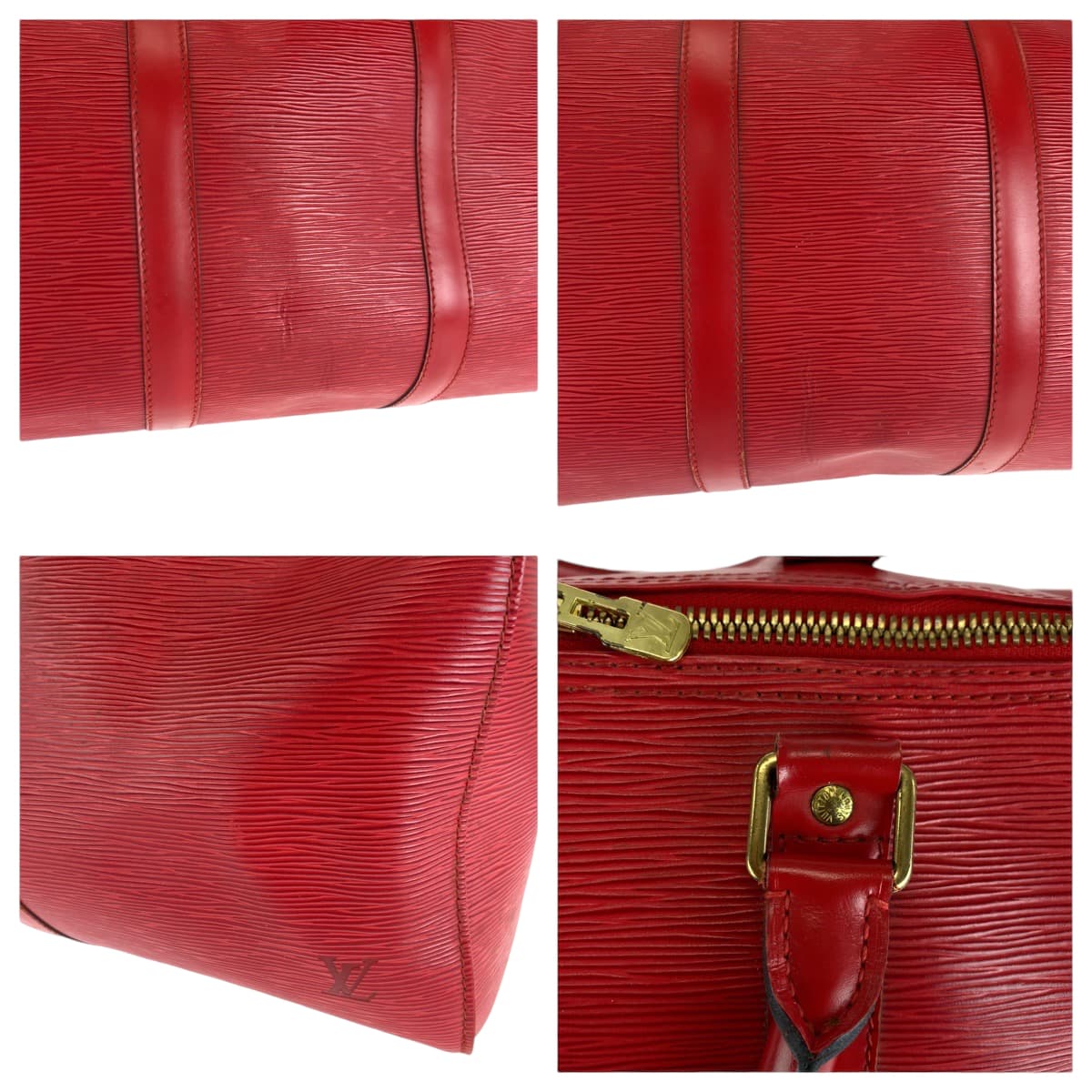 14497
LOUIS VUITTON ルイヴィトン エピ キーポル50 男女兼用 レッド ゴールド金具 エピレザー M42967 ボストンバッグ ハンドバッグ  レディース