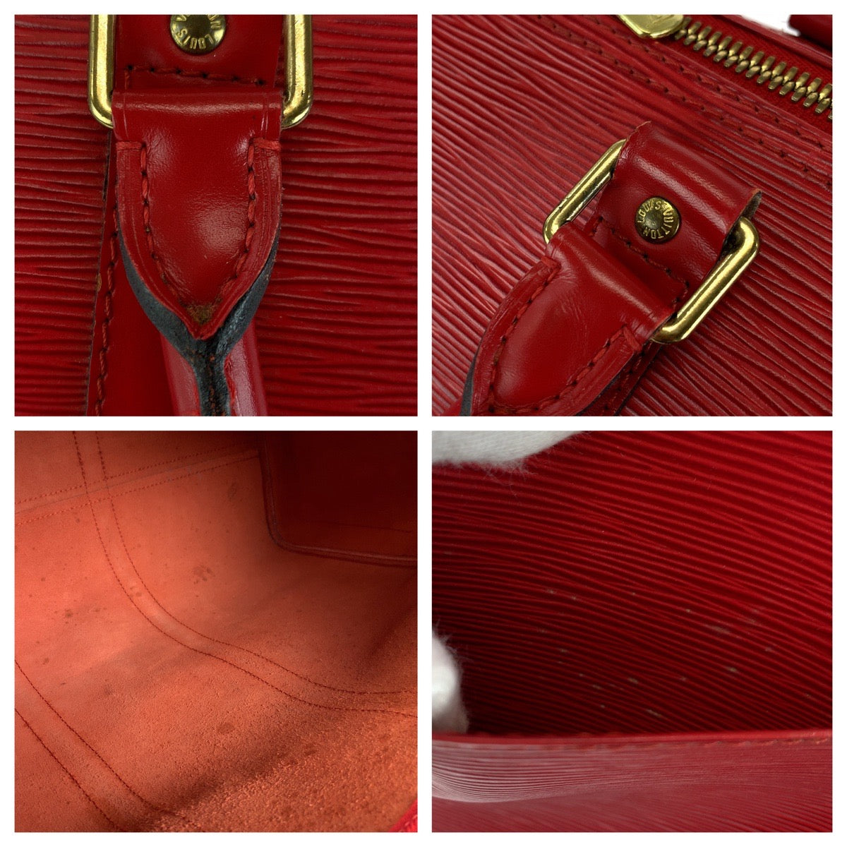 14497
LOUIS VUITTON ルイヴィトン エピ キーポル50 男女兼用 レッド ゴールド金具 エピレザー M42967 ボストンバッグ ハンドバッグ  レディース