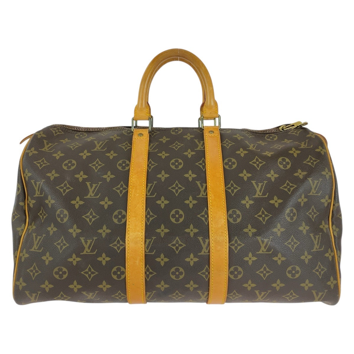 14498
LOUIS VUITTON ルイヴィトン モノグラム キーポル 45 ブラウン ゴールド金具 PVC / レザー M41428 ボストンバッグ 男女兼用  レディース