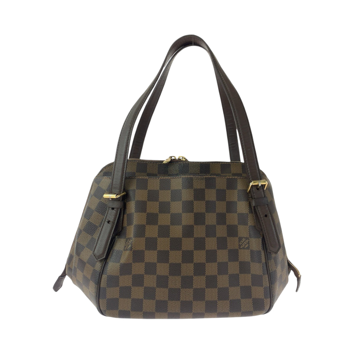 14501
LOUIS VUITTON ルイヴィトン ダミエ エベヌ べレムMM ブラウン ゴールド金具 PVC N51174 ハンドバッグ ショルダーバッグ  レディース