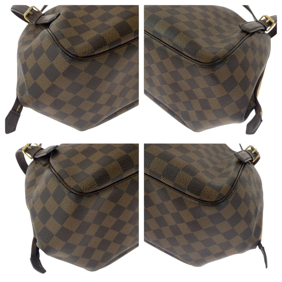 14501
LOUIS VUITTON ルイヴィトン ダミエ エベヌ べレムMM ブラウン ゴールド金具 PVC N51174 ハンドバッグ ショルダーバッグ  レディース