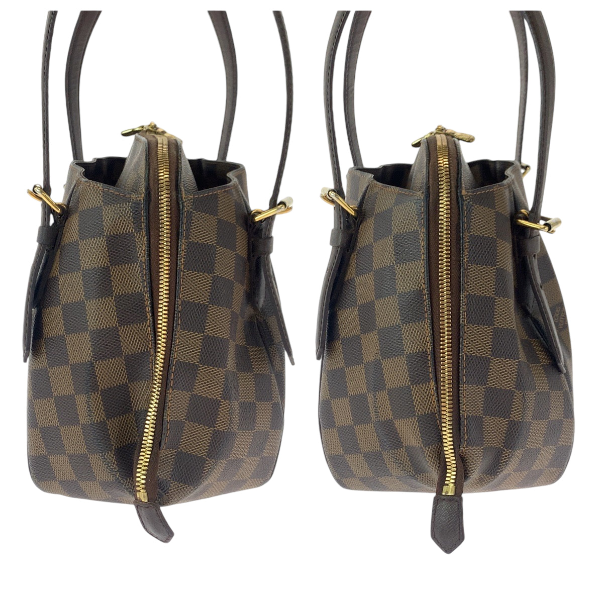 14501
LOUIS VUITTON ルイヴィトン ダミエ エベヌ べレムMM ブラウン ゴールド金具 PVC N51174 ハンドバッグ ショルダーバッグ  レディース