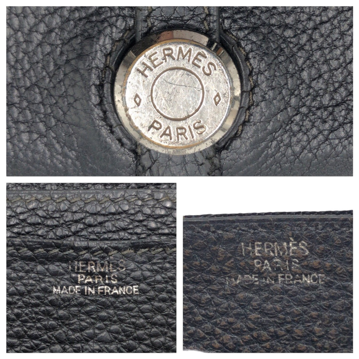 14505
HERMES エルメス ドゴンGM ブラック 黒 トリヨンクレマンス 長財布 ロングウォレット □E刻印  メンズ AB27