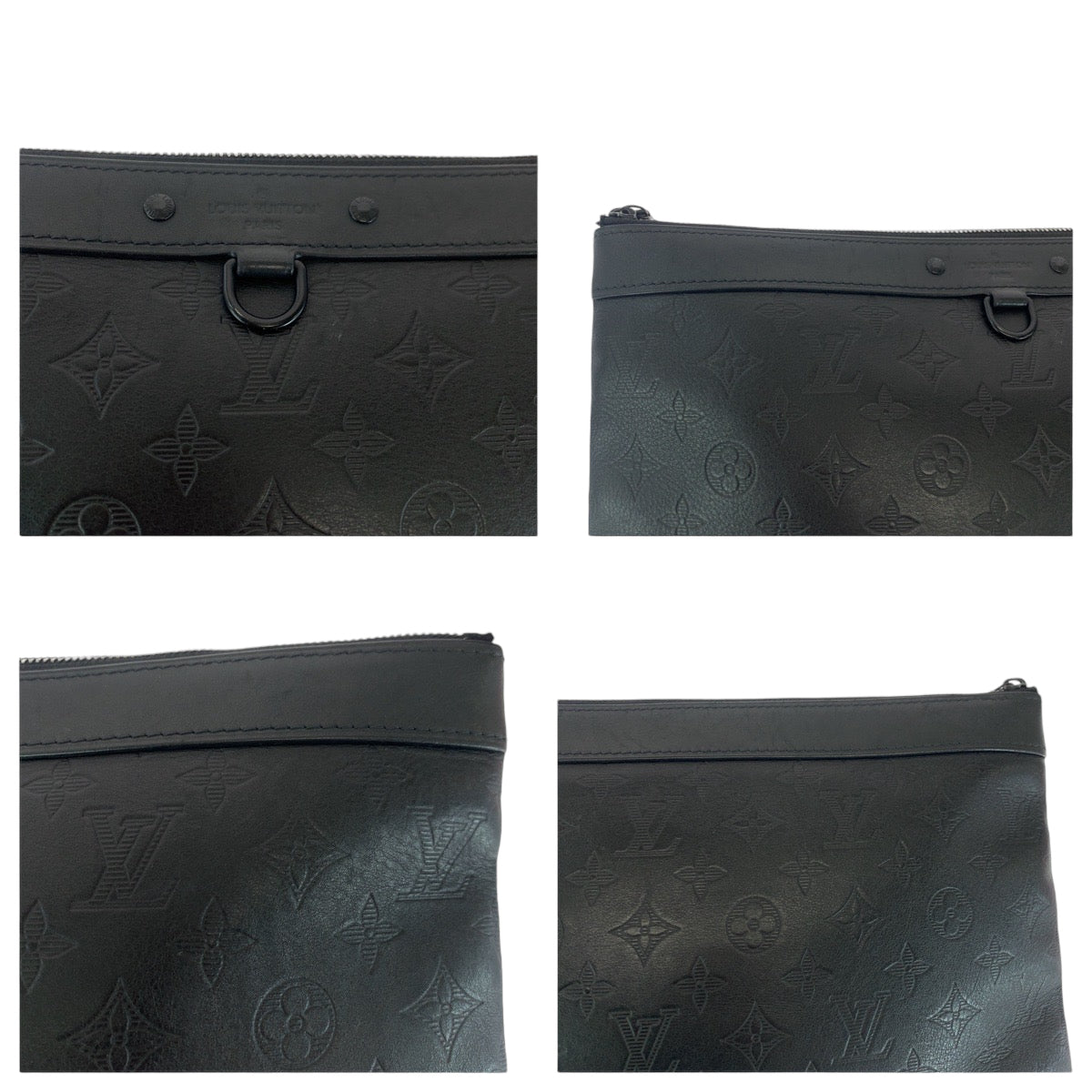 14506
LOUIS VUITTON ルイヴィトン モノグラム シャドウ ポシェット ディスカバリー ブラック 黒 レザー M62903 クラッチバッグ セカンドバッグ  メンズ