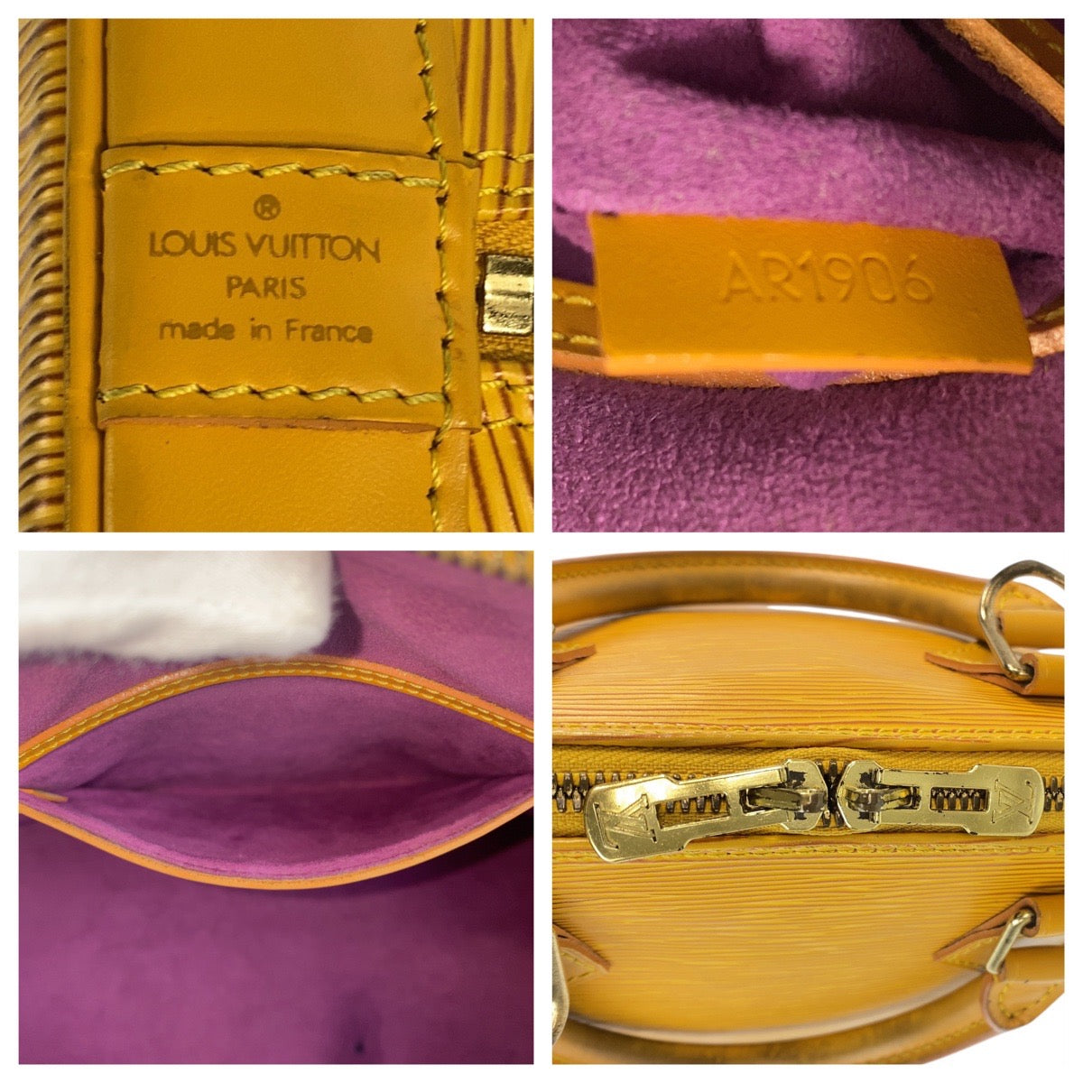 14507
LOUIS VUITTON ルイヴィトン エピ アルマ タッシリイエロー ゴールド金具 エピレザー M52149 ハンドバッグ  レディース ABP32