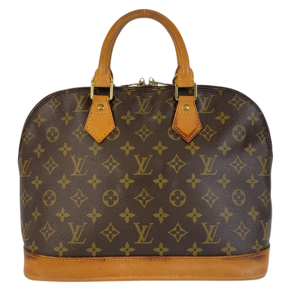 14508
LOUIS VUITTON ルイヴィトン モノグラム アルマ ブラウン ゴールド金具 PVC / レザー M51130 ハンドバッグ  レディース