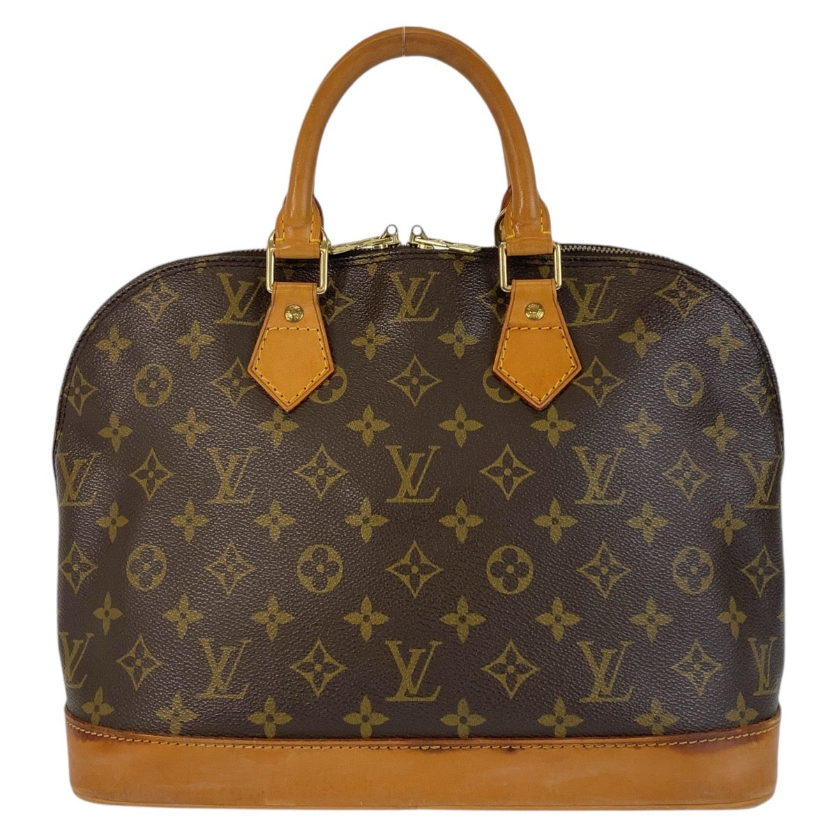 14508
LOUIS VUITTON ルイヴィトン モノグラム アルマ ブラウン ゴールド金具 PVC / レザー M51130 ハンドバッグ  レディース