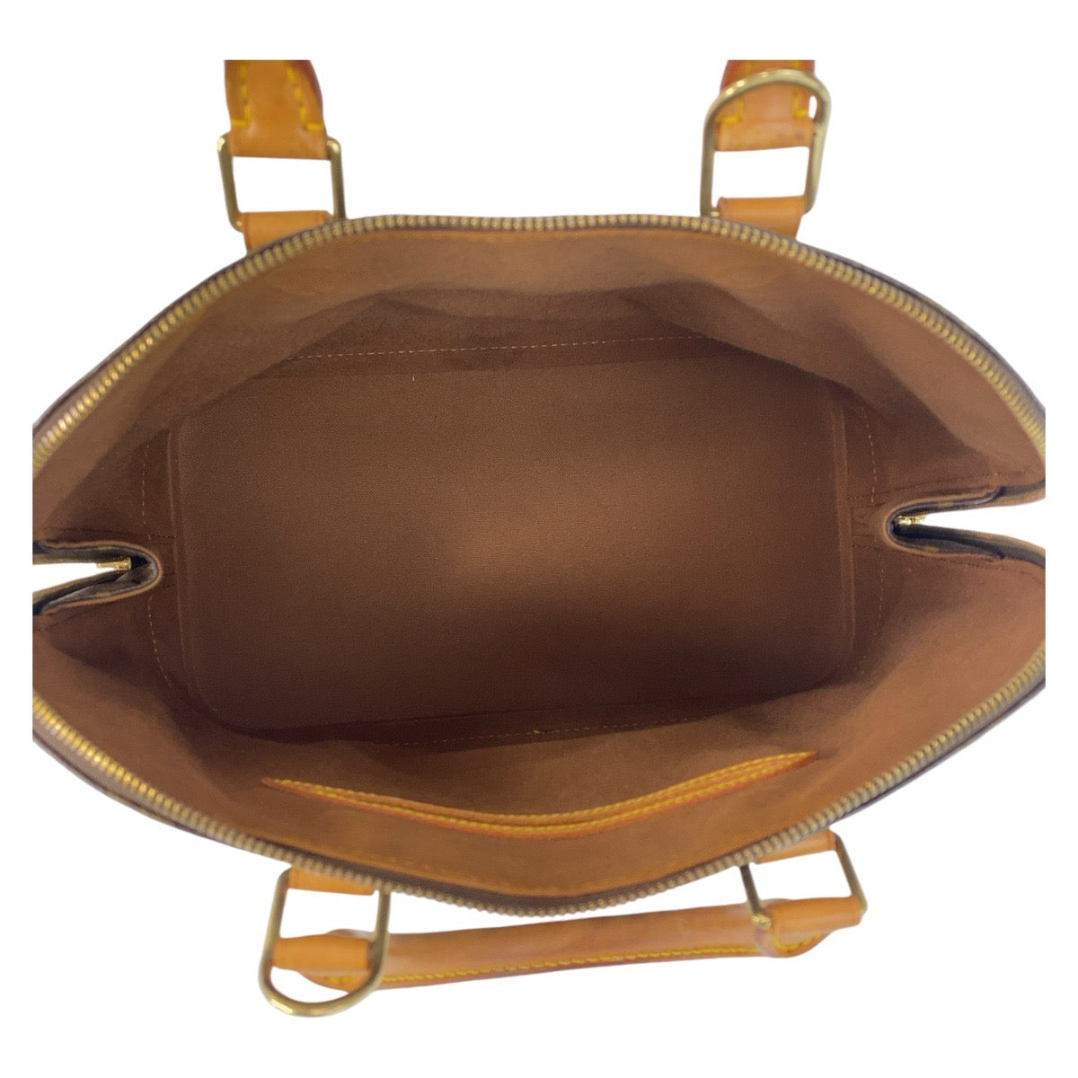 14508
LOUIS VUITTON ルイヴィトン モノグラム アルマ ブラウン ゴールド金具 PVC / レザー M51130 ハンドバッグ  レディース