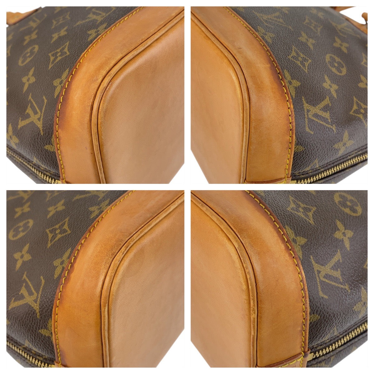 14508
LOUIS VUITTON ルイヴィトン モノグラム アルマ ブラウン ゴールド金具 PVC / レザー M51130 ハンドバッグ  レディース