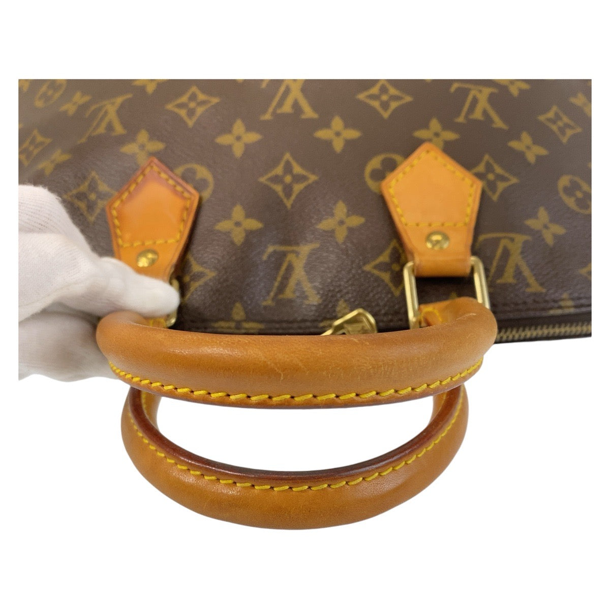 14508
LOUIS VUITTON ルイヴィトン モノグラム アルマ ブラウン ゴールド金具 PVC / レザー M51130 ハンドバッグ  レディース
