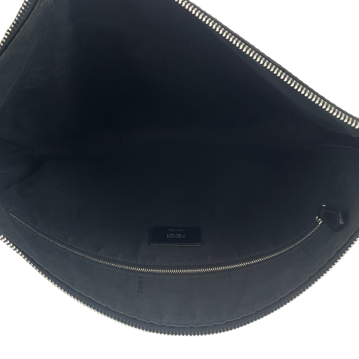 14509
FENDI フェンディ ダイアゴナル ブラウン レッド シルバー金具 PVC 7VA470 A9XS クラッチバッグ セカンドバッグ  メンズ
