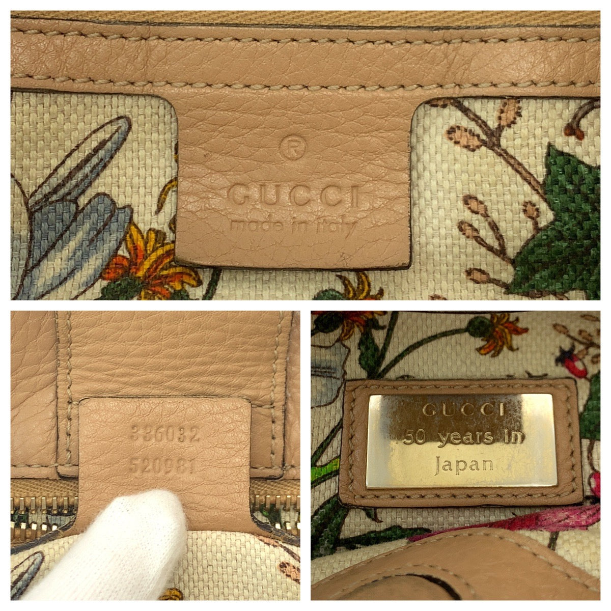 14510
GUCCI グッチ バンブー ベージュ ブラウン ゴールド金具 レザー 236032 ハンドバッグ  レディース