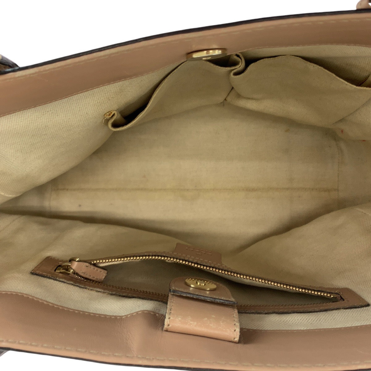 14512
GUCCI グッチ プリンシー ピンク ベージュ ゴールド金具 GGキャンバス / レザー 257061 トートバッグ ショルダーバッグ  レディース