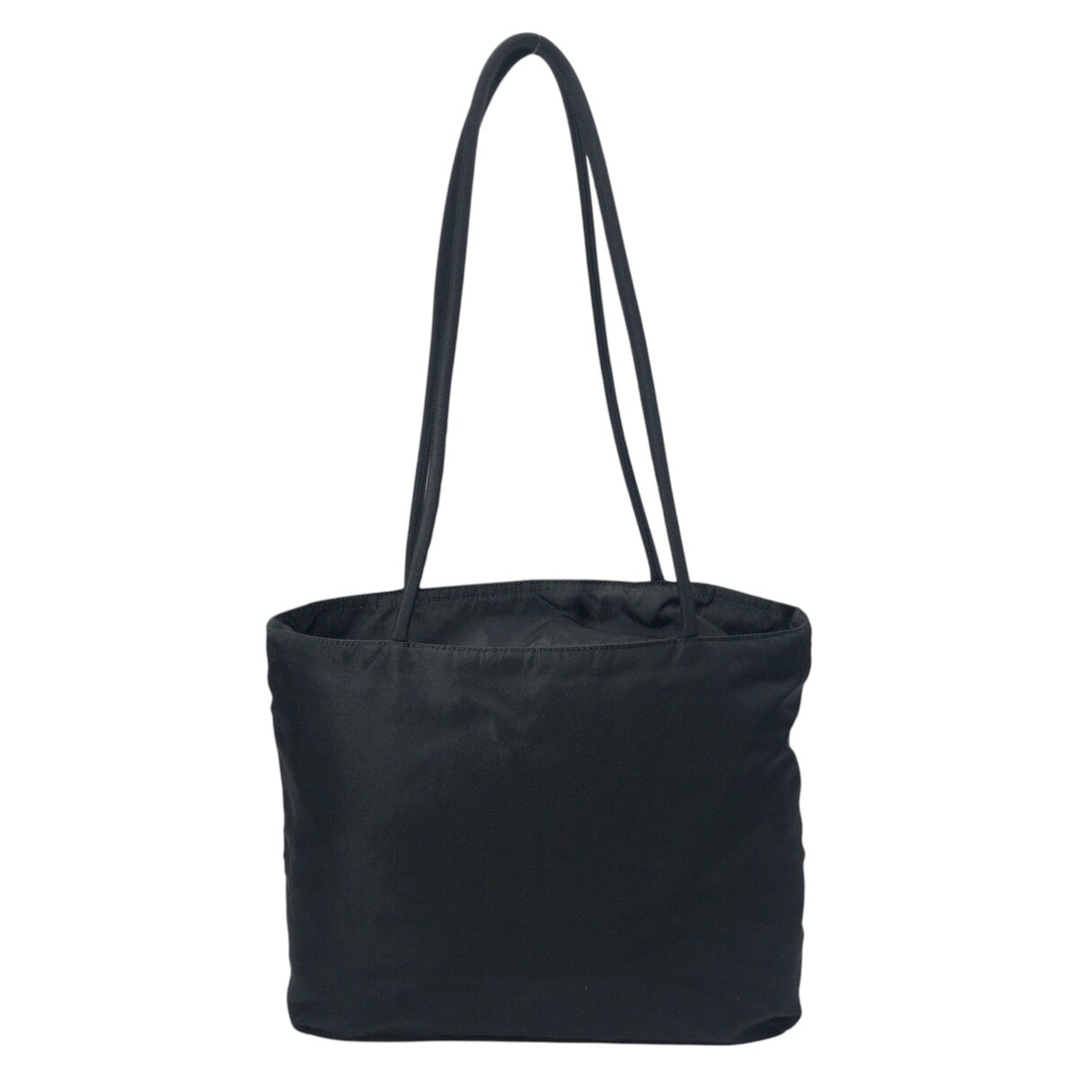 PRADA Prada Tessuto Triangle Logo Black Nylon Tote Bag Shoulder Bag Handbag Women's