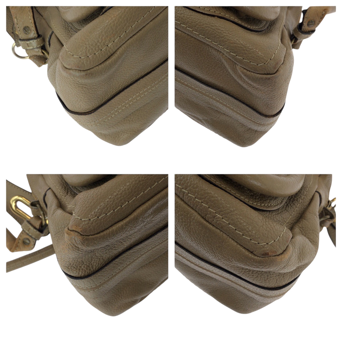 14523
Chloe クロエ パラティ ロゴ ブラウン ゴールド金具 レザー ショルダーバッグ ハンドバッグ 2way  レディース AB33