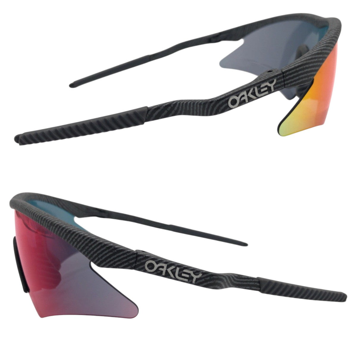 OAKLEY M Frame Black Grey Mirror Plastic Sunglasses Fox Men's