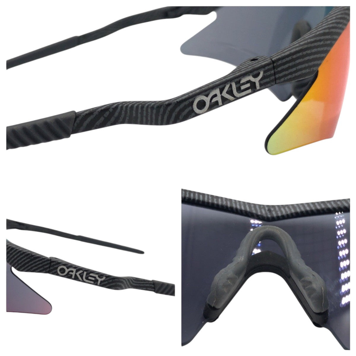OAKLEY M Frame Black Grey Mirror Plastic Sunglasses Fox Men's