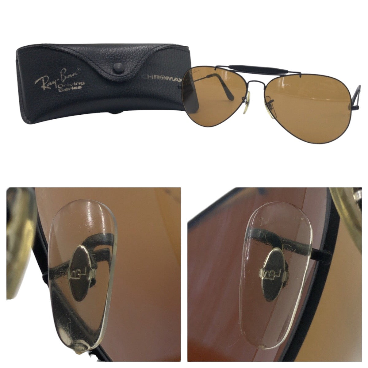 Ray-Ban レイバン ヴィンテージ B＆L ボシュロム ブラウン ブラック 黒 メタル W1666 XOBJ サングラス ティアドロップ  メンズ