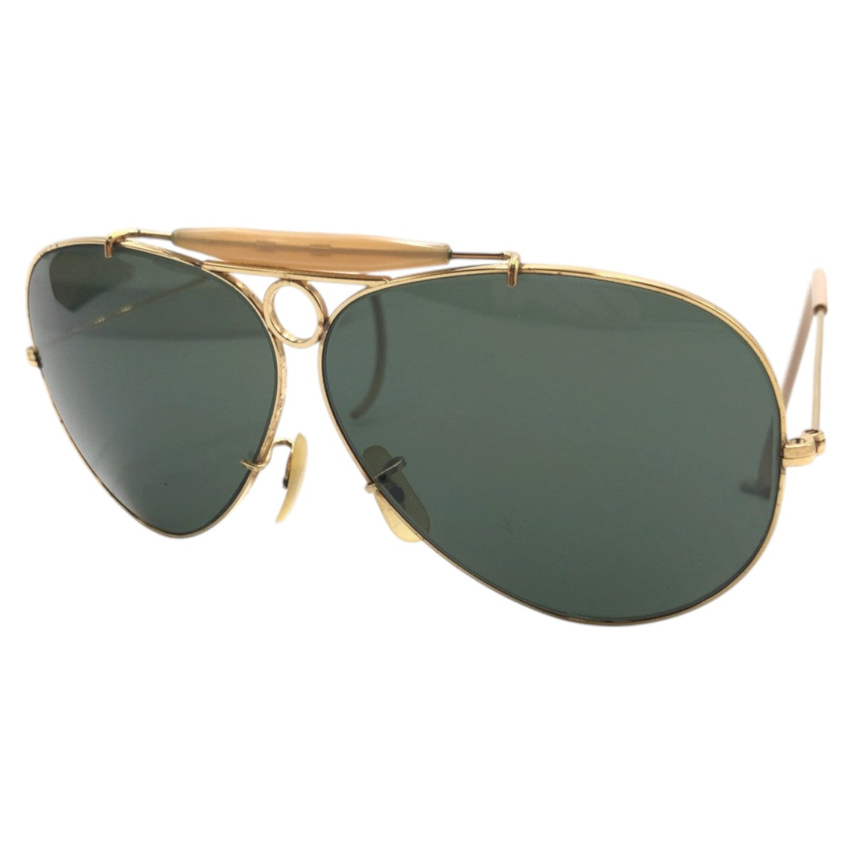 Ray-Ban レイバン ヴィンテージ B&L ボシュロム シューター ゴールド ブラック 黒 メタル サングラス ティアドロップ  メンズ