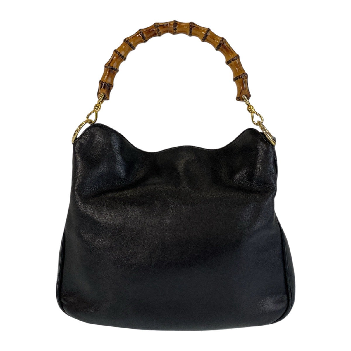 14525
GUCCI グッチ バンブー ブラック 黒 ゴールド金具 レザー / バンブー 001 2013 1638 ハンドバッグ 斜め掛け ショルダーバッグ 2way  レディース