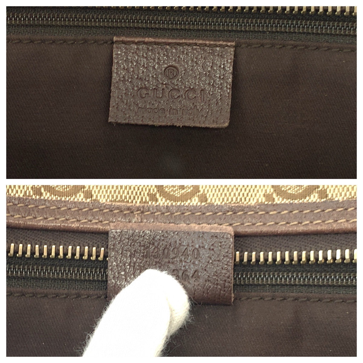 14526
GUCCI グッチ 男女兼用 ベージュ ブラウン ゴールド金具 GGキャンバス 130940 ビジネスバッグ トートバッグ ハンドバッグ  メンズ