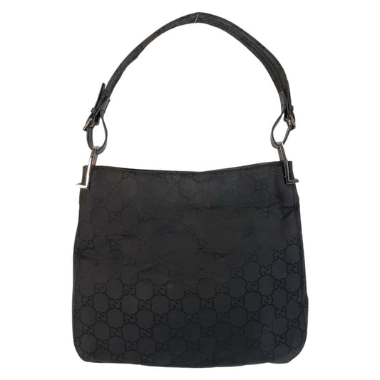 14527
GUCCI グッチ ブラック 黒 シルバー金具 GGキャンバス 13166 ショルダーバッグ  レディース