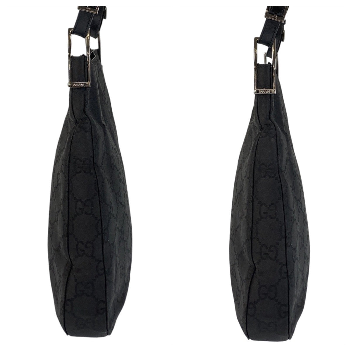 14527
GUCCI グッチ ブラック 黒 シルバー金具 GGキャンバス 13166 ショルダーバッグ  レディース