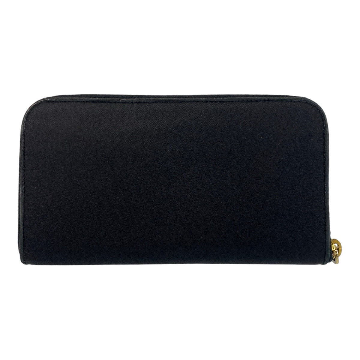 14528
PRADA プラダ リボン ブラック 黒 ゴールド金具 ナイロン 長財布 ロングウォレット  レディース ABP21