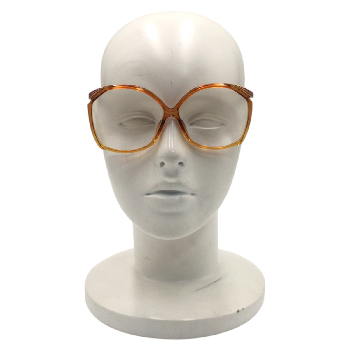 Dior ディオール ヴィンテージ CDロゴ ブラウン イエロー プラスチック 2104A 30 58□10 メガネフレーム  レディース AB5