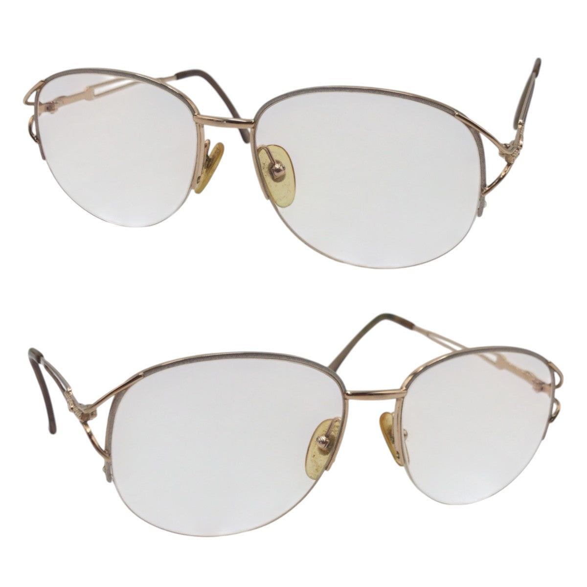 Dior ディオール ヴィンテージ CDロゴ ゴールド メタル 2915A 48 5516 130 メガネフレーム 男女兼用  レディース AB5