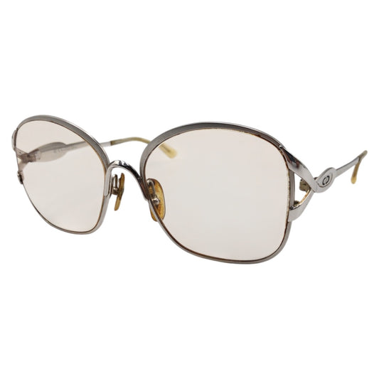 Dior ディオール ヴィンテージ CDロゴ シルバー メタル 2141 70 55□17 125 メガネ  レディース AB5