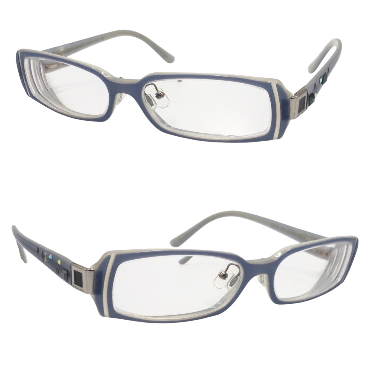 BVLGARI ブルガリ ラインストーン ブルー プラスチック 460-B 805 5315 135 BB0621213 メガネフレーム  レディース AB5