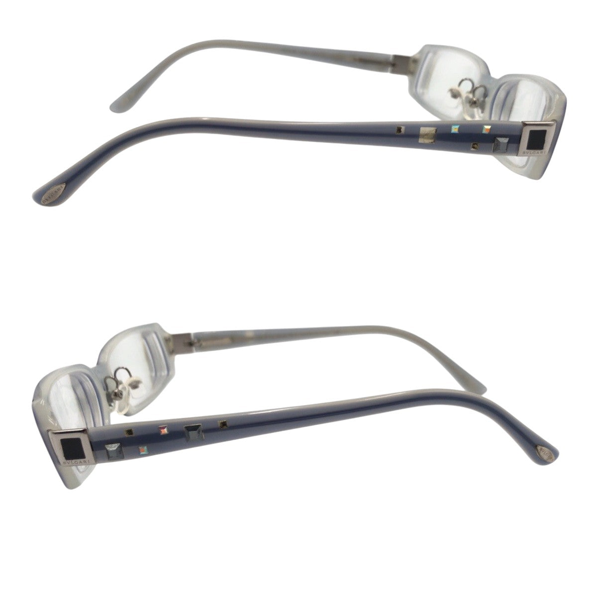 BVLGARI ブルガリ ラインストーン ブルー プラスチック 460-B 805 5315 135 BB0621213 メガネフレーム  レディース AB5