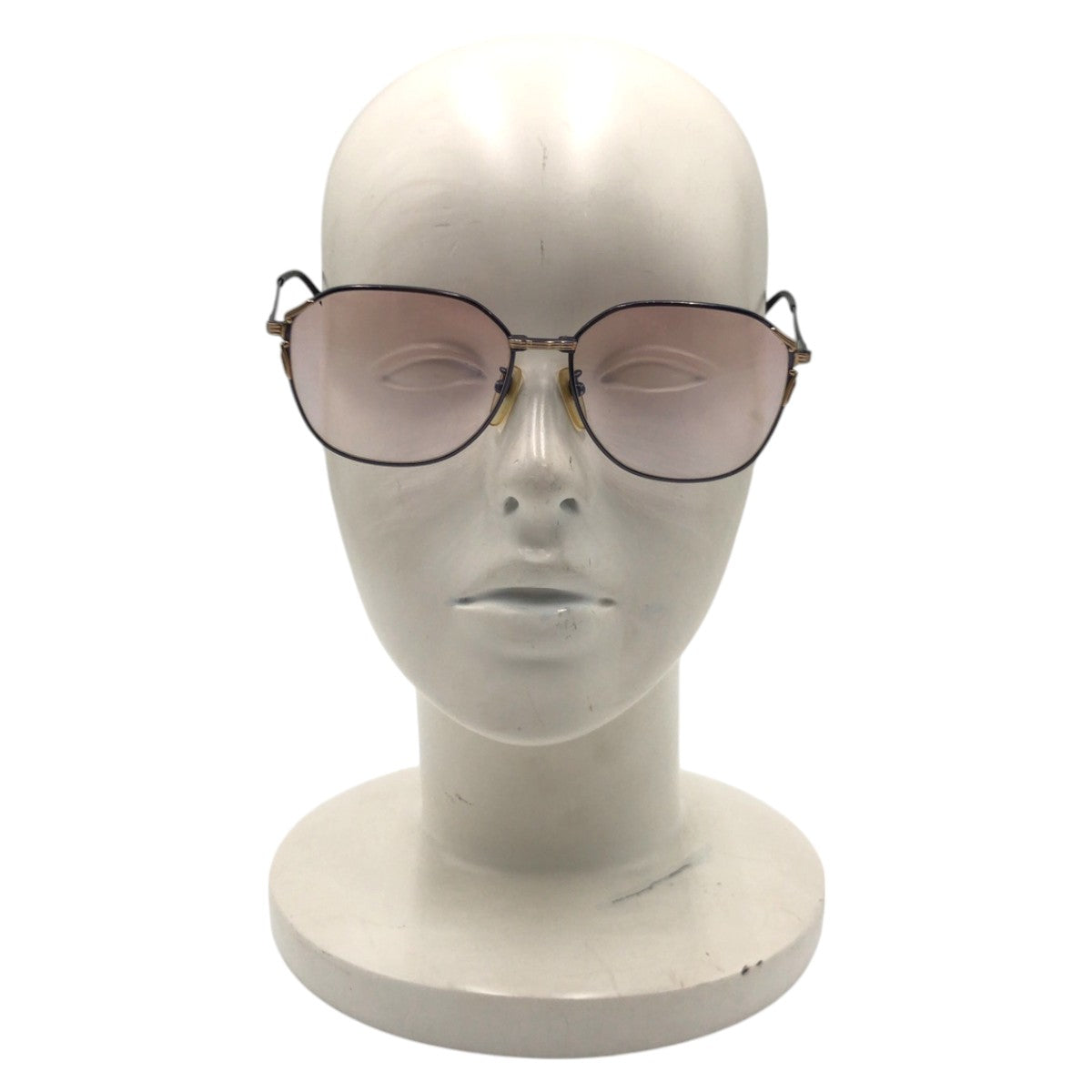 GUCCI グッチ ヴィンテージ GGロゴ グレー パープルレンズ メタル 55□15 136 Ti-P GG3016 5157 サングラス ウェリントン  レディース