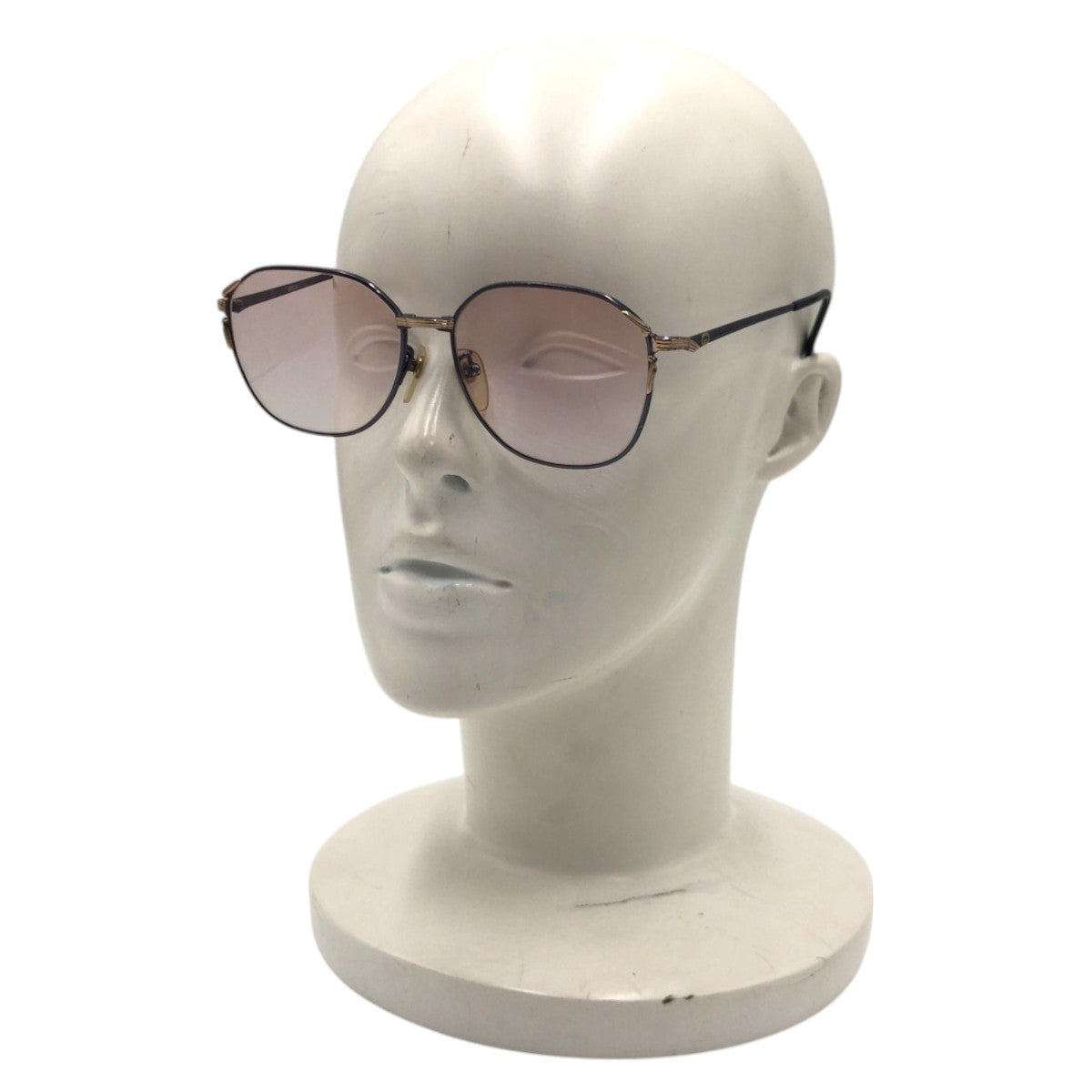 GUCCI グッチ ヴィンテージ GGロゴ グレー パープルレンズ メタル 55□15 136 Ti-P GG3016 5157 サングラス ウェリントン  レディース