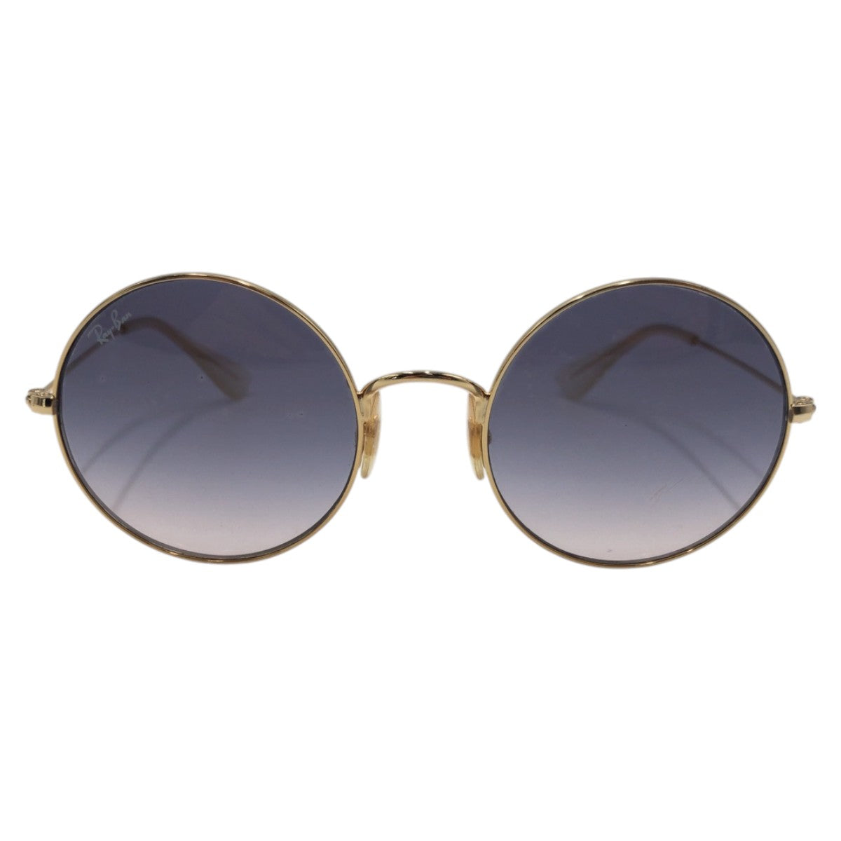 Ray-Ban Gold Blue Metal RB001/19 5020 145 2N Round Sunglasses Unisex Oval Men's