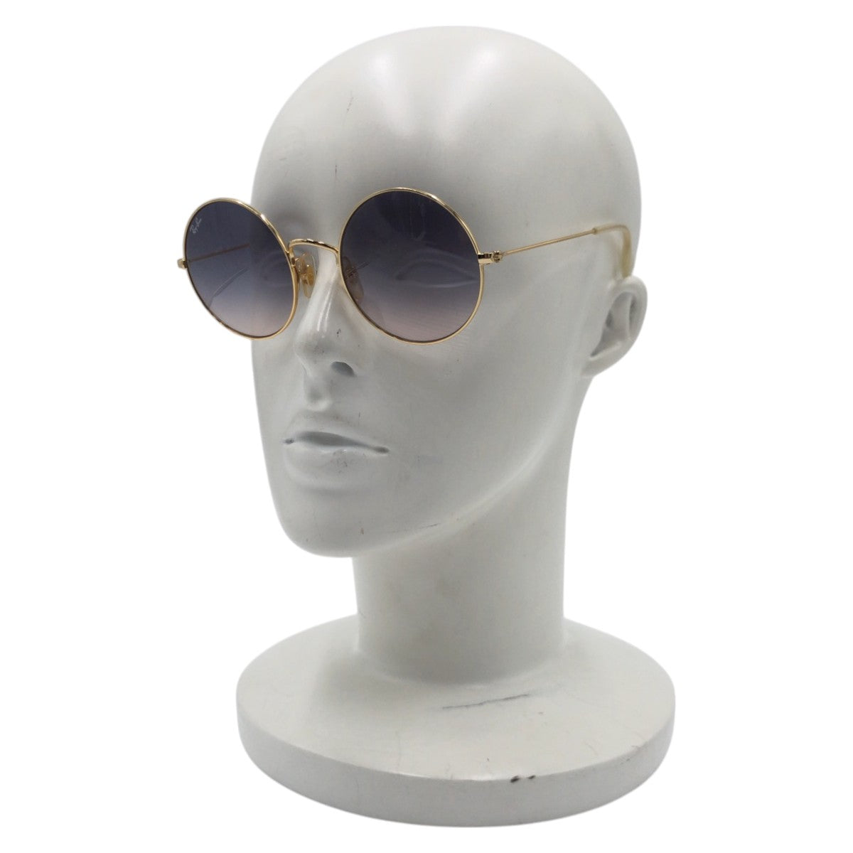 Ray-Ban Gold Blue Metal RB001/19 5020 145 2N Round Sunglasses Unisex Oval Men's